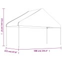  Namiot ogrodowy z dachem, biały, 15,61x5,88x3,75 m, polietylen