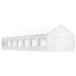  Namiot ogrodowy z dachem, biały, 15,61x4,08x3,22 m, polietylen