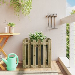  Donica ogrodowa z płotkiem, 60x60x60 cm, impregnowana sosna