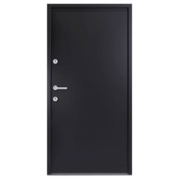  Drzwi wejściowe, antracytowe, 100x200 cm, aluminium