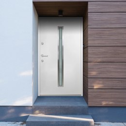  Aluminiowe drzwi zewnętrzne, białe, 110 x 207,5 cm