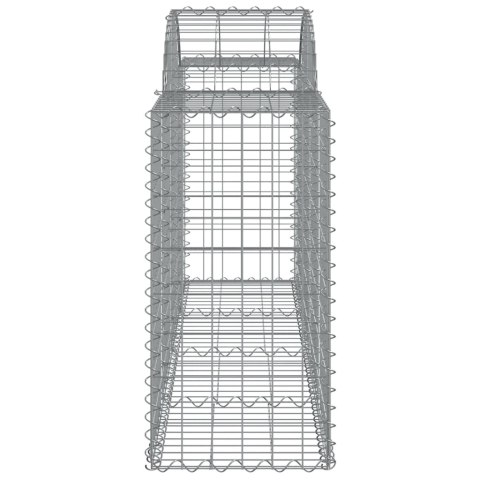  Kosze gabionowe, 12 szt, 200x50x80/100 cm, galwanizowane żelazo