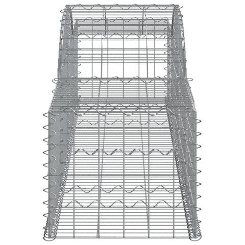  Kosze gabionowe, 13 szt, 300x50x40/60 cm, galwanizowane żelazo