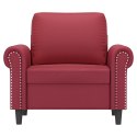 Fotel, winna czerwień, 60 cm, obity sztuczną skórą