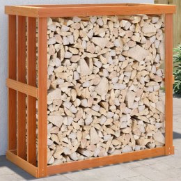  Zewnętrzny stojak na drewno, woskowy brąz, 109x52x106 cm