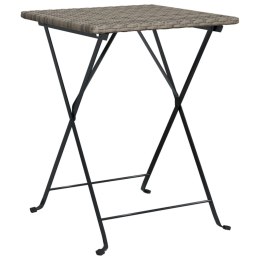  Składany stolik bistro, szary, 55x54x71 cm, polirattan
