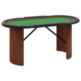  Stół pokerowy dla 10 osób, zielony, 160x80x75 cm