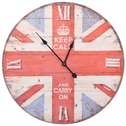  Zegar ścienny w stylu vintage, z flagą UK, 60 cm