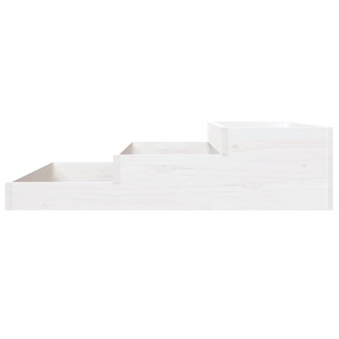  Donica, biała, 107x107x27 cm, lite drewno sosnowe