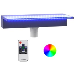  Wylewka do wodospadu z oświetleniem RGB LED, akrylowa, 45 cm