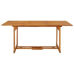  Ogrodowy stół jadalniany, 180x90x75 cm, lite drewno akacjowe