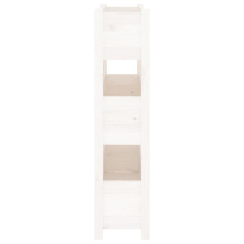  Donica, biała, 77x25x104,5 cm, lite drewno sosnowe
