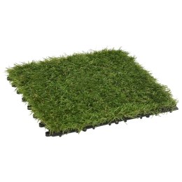  Sztuczna trawa w płytkach, 11 szt., zielona, 30x30 cm