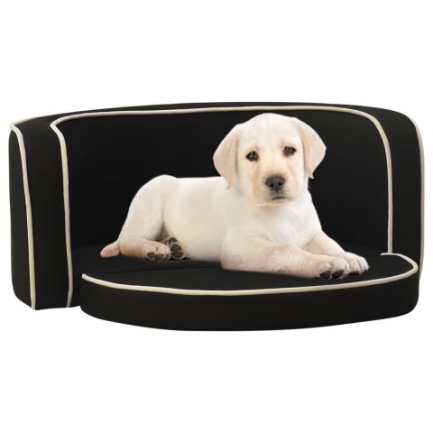  Rozkładana sofa dla psa, czarna, 76x71x30 cm, lniana