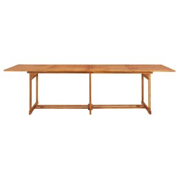  Ogrodowy stół jadalniany, 280x90x75 cm, lite drewno akacjowe