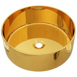  Umywalka, 40 x 15 cm, ceramiczna, złota