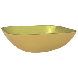  Umywalka ze szkła, 42x42x14 cm, złota