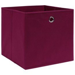  Pudełka z włókniny, 10 szt., 28x28x28 cm, ciemnoczerwone
