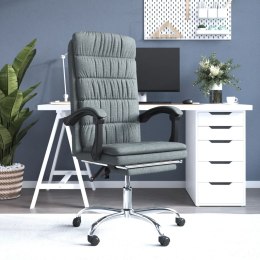 Rozkładany fotel biurowy, ciemnoszary, obity tkaniną