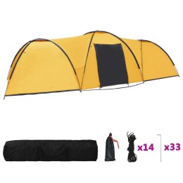  Namiot turystyczny typu igloo, 650x240x190 cm, 8-os., żółty