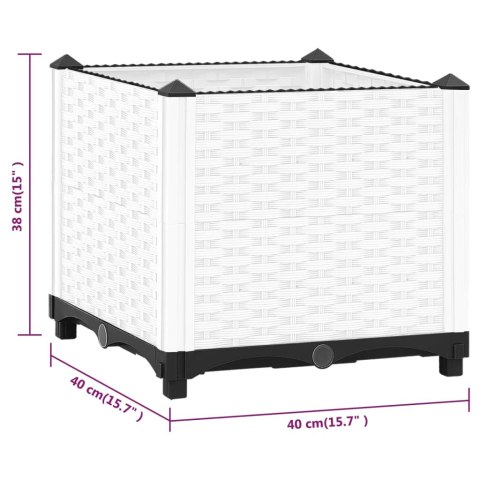 Donica do podwyższonej rabaty, 40x40x38 cm, polipropylen