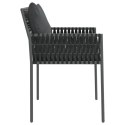 Krzesła ogrodowe z poduszkami, 2 szt., czarne, 54x61x83 cm