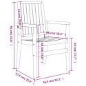 Sztaplowane krzesła ogrodowe, 2 szt., 56,5x57,5x91 cm, tekowe