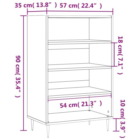 Szafka, biała, 57x35x90 cm, materiał drewnopochodny