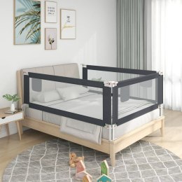 Barierka do łóżeczka dziecięcego, ciemnoszara, 200x25 cm