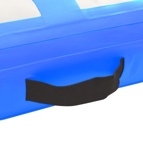 Mata gimnastyczna z pompką, 60x100x15 cm, PVC, niebieska
