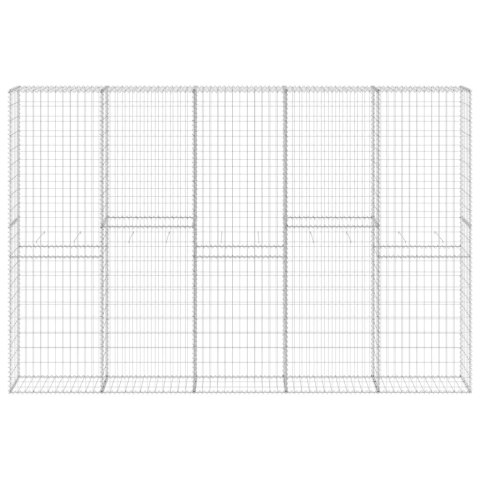 Ściana gabionowa z pokrywami, galwanizowana stal, 300x30x200 cm