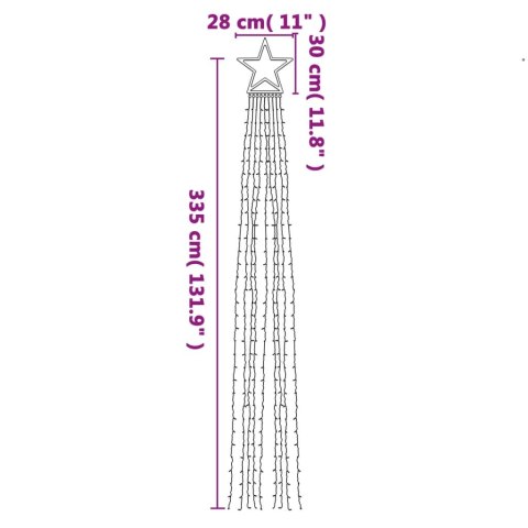 Lampki choinkowe, 320 LED, niebieskie, 375 cm