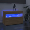 Szafka pod TV z oświetleniem LED, dąb sonoma, 60x35x40 cm