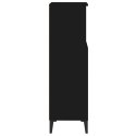 Szafka łazienkowa, czarna 30x30x100 cm, materiał drewnopochodny