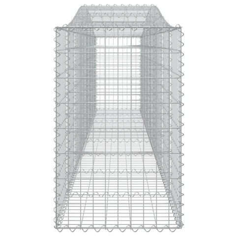 Kosze gabionowe, 2 szt, 400x50x80/100 cm, galwanizowane żelazo