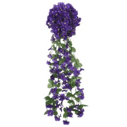 Sztuczne girlandy kwiatowe, 3 szt., ciemny fiolet, 85 cm