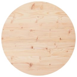 Blat do stołu, okrągły, Ø90x3 cm, lite drewno sosnowe