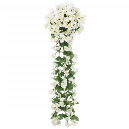 Sztuczne girlandy kwiatowe, 3 szt., białe, 85 cm