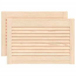 Drzwi żaluzjowe do szafki, 2 szt., 39,5x59,4 cm, drewno sosnowe