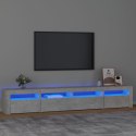 Szafka pod TV z oświetleniem LED, szarość betonu, 240x35x40 cm