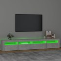 Szafka pod TV z oświetleniem LED, szarość betonu, 240x35x40 cm