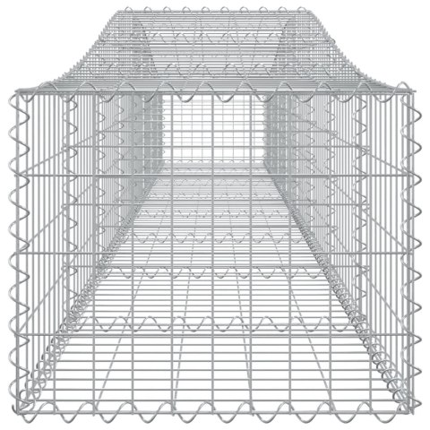 Kosze gabionowe, 2 szt, 400x50x40/60 cm, galwanizowane żelazo