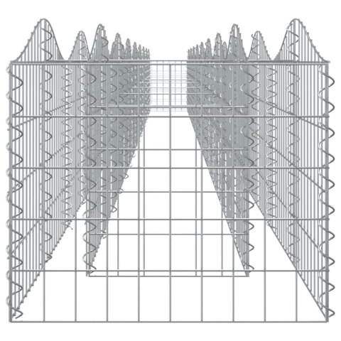 Łukowaty kosz gabionowy, 800x50x50 cm, galwanizowane żelazo