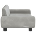 Sofa dla dzieci, jasnoszara, 70x45x33 cm, aksamit