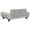 Sofa dla dzieci, jasnoszara, 70x45x33 cm, aksamit