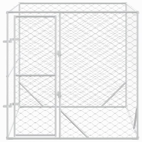 Kojec zewnętrzny dla psa, 2x2x2 m, stal galwanizowana