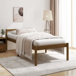 Łóżko dla seniora, miodowy brąz 100x200 cm, lite drewno sosnowe
