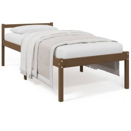 Łóżko dla seniora, miodowy brąz 100x200 cm, lite drewno sosnowe