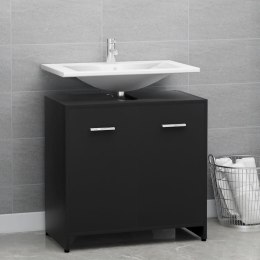 Szafka łazienkowa, czarna, 60x33x61 cm, materiał drewnopochodny