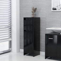 Szafka łazienkowa, czarna, 30x30x95 cm, materiał drewnopochodny